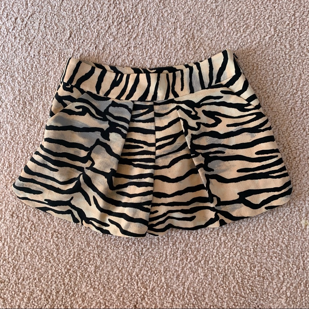 Rebecca Taylor Zebra Pattern Shorts